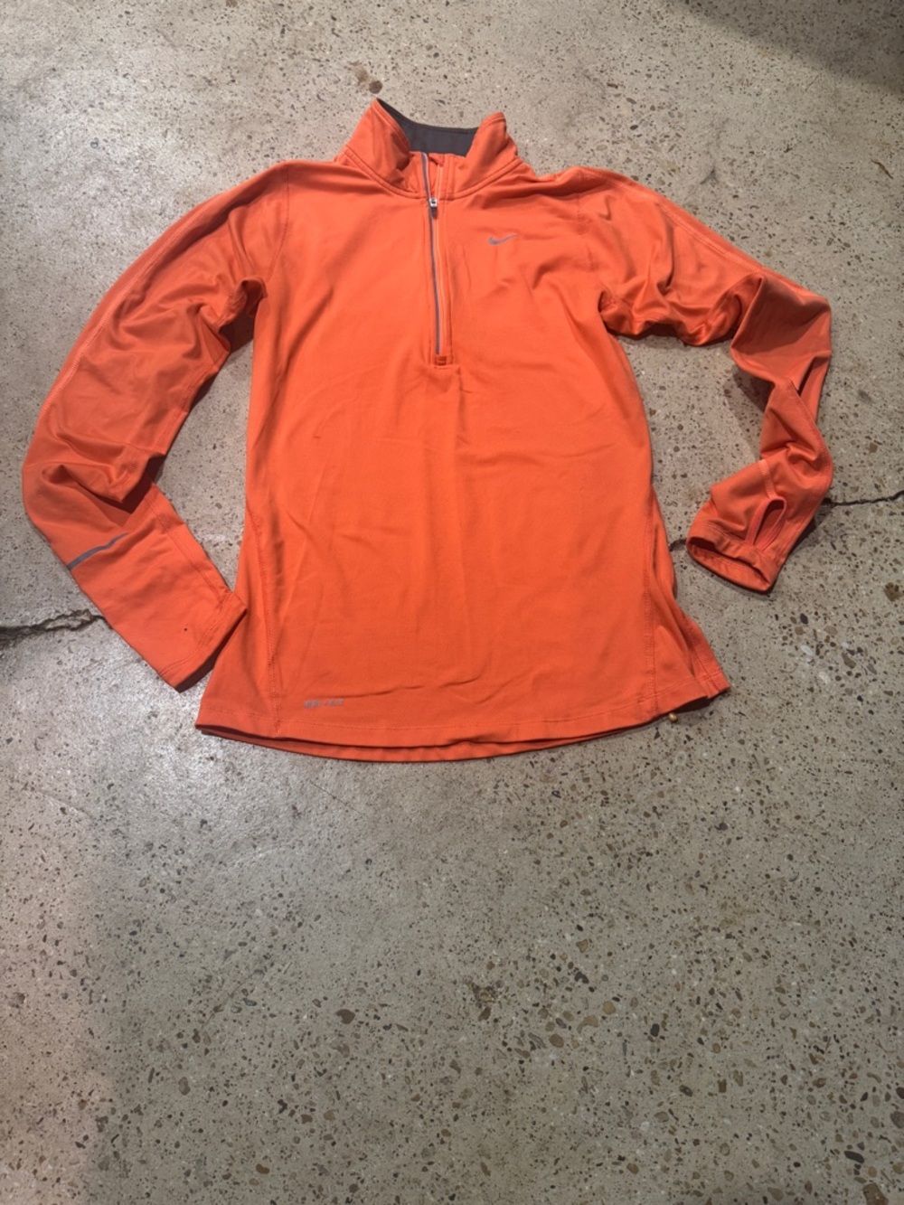 Nike Running / jogging Athletic half zip pullover Orange XS